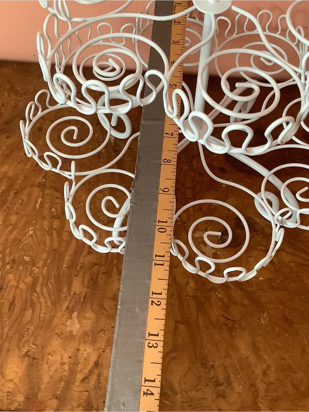 3 Tier Cupcake Muffin Tree Stand Display Holds 18 White Metal Design 20 X 11
